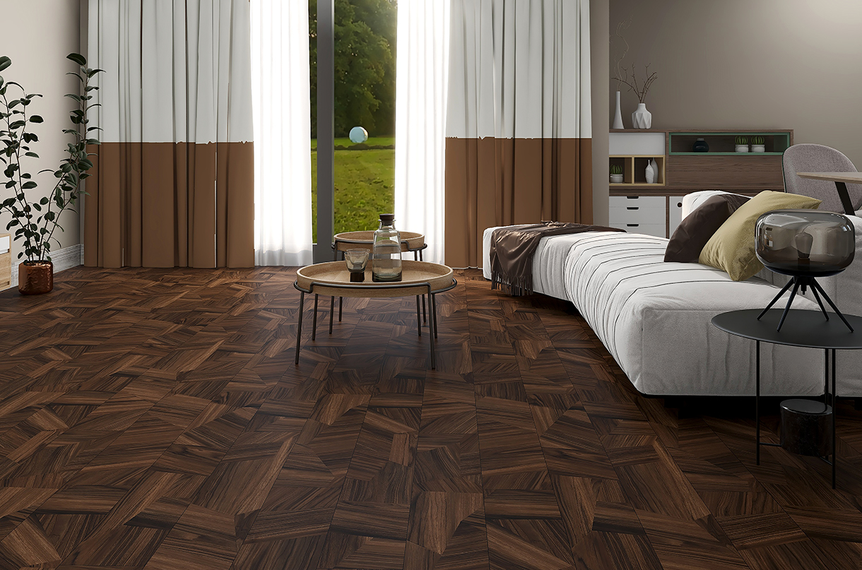 BORUI 6805 Quito Mix Walnut PVC DECOR FILM FOR SPC/LVT/WPC FLOORING