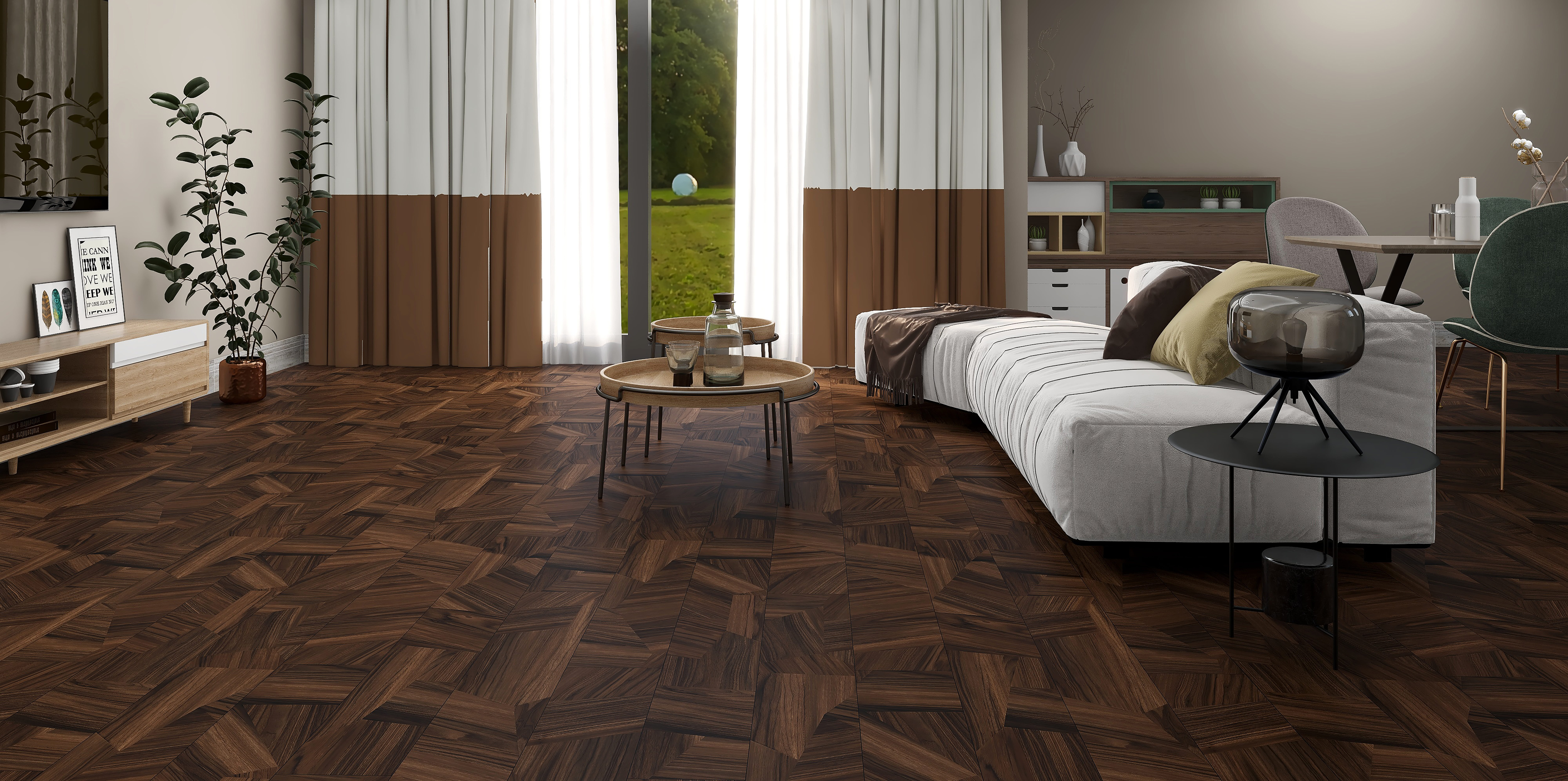 BORUI 6805 Quito Mix Walnut PVC DECOR FILM FOR SPC/LVT/WPC FLOORING