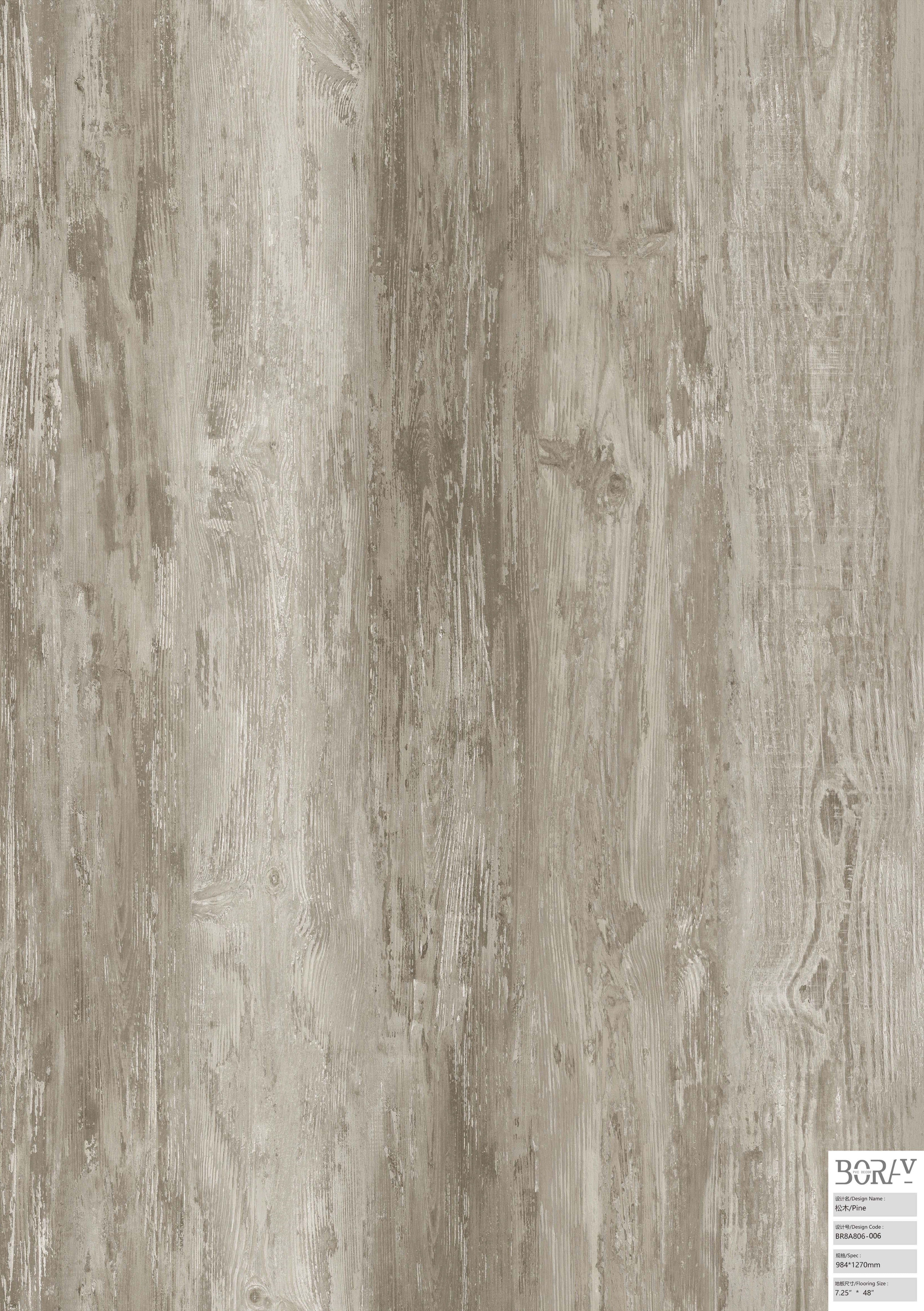 BORUI 8A806 PINE PVC DECOR FILM FOR SPC/LVT/WPC FLOORING