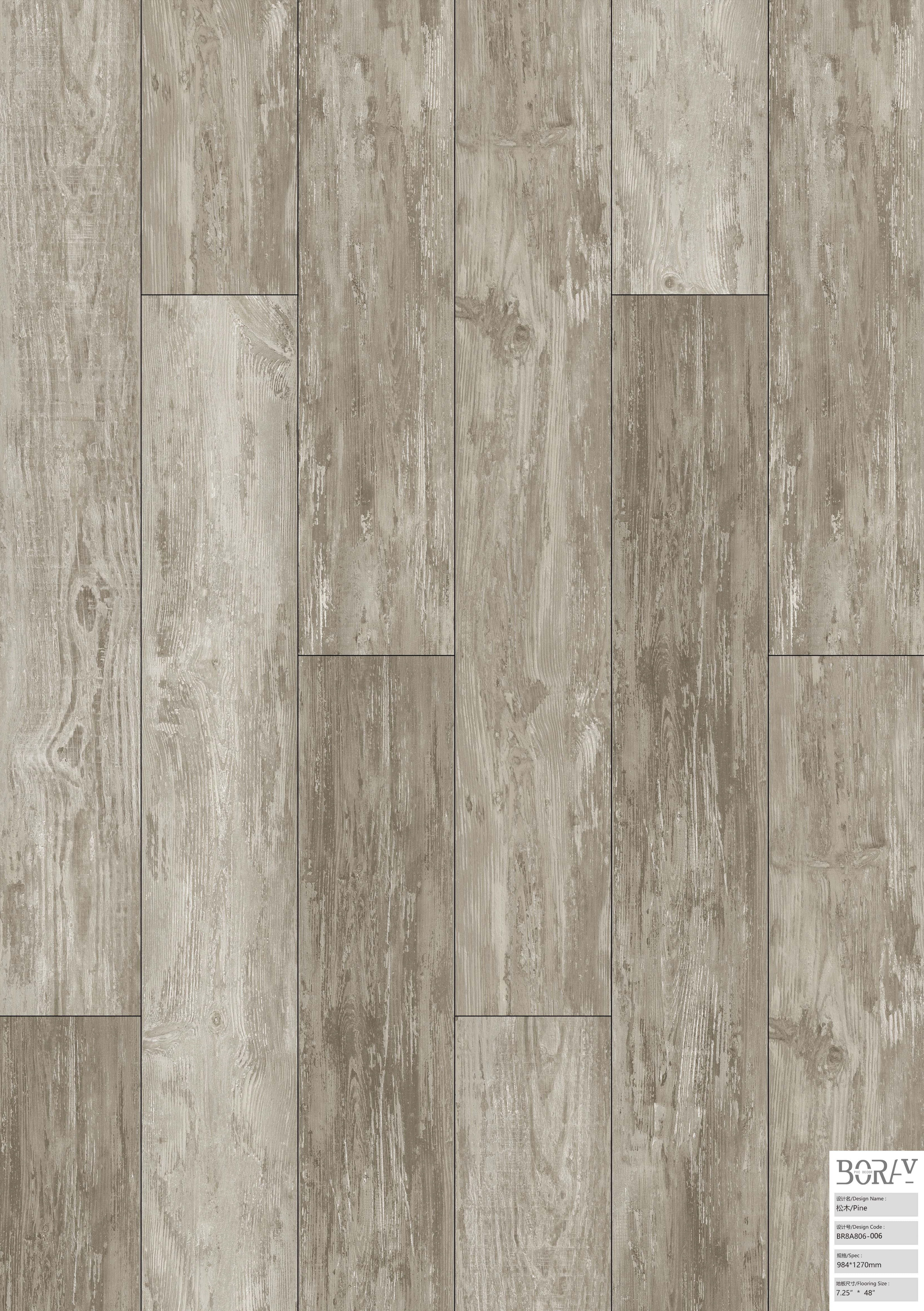 BORUI 8A806 PINE PVC DECOR FILM FOR SPC/LVT/WPC FLOORING