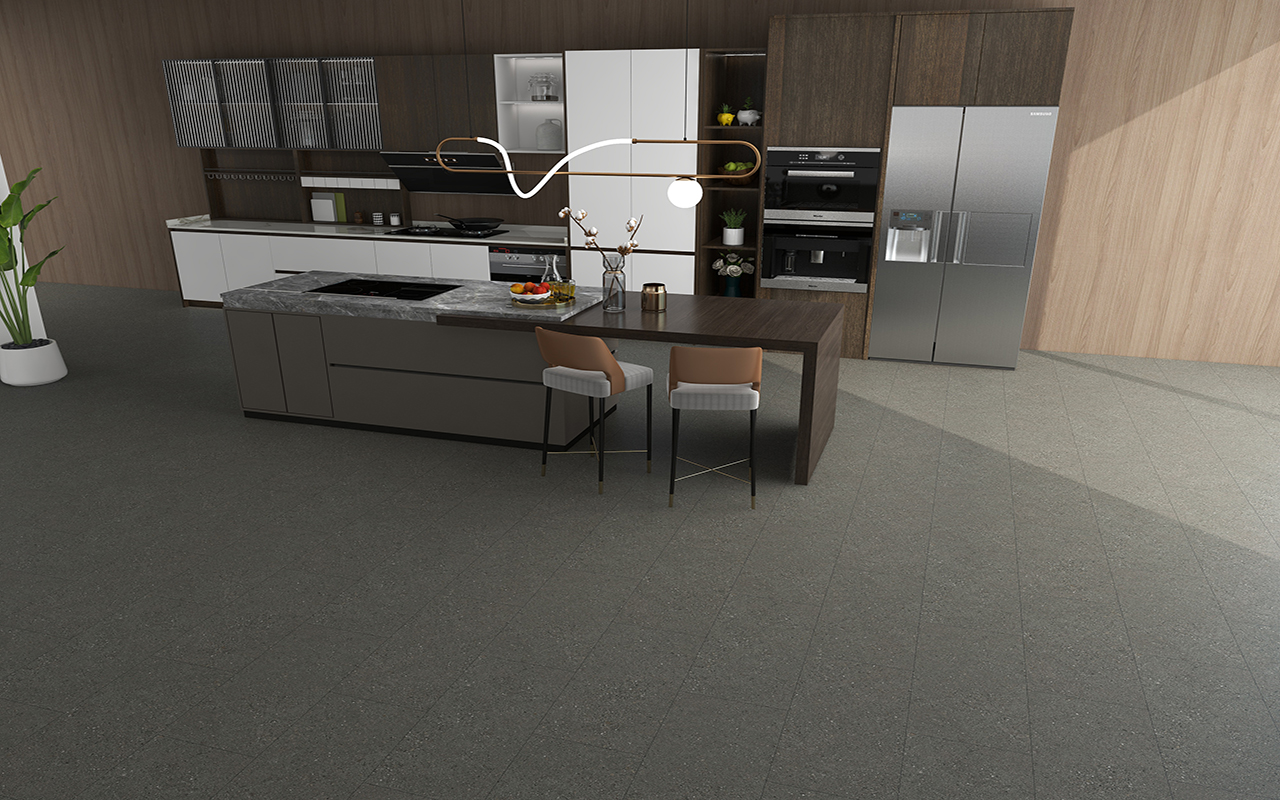 BORUI 68029L GLUN TERRAZZO PVC DECOR FILM FOR SPC/LVT/WPC FLOORING-EXHIBITION