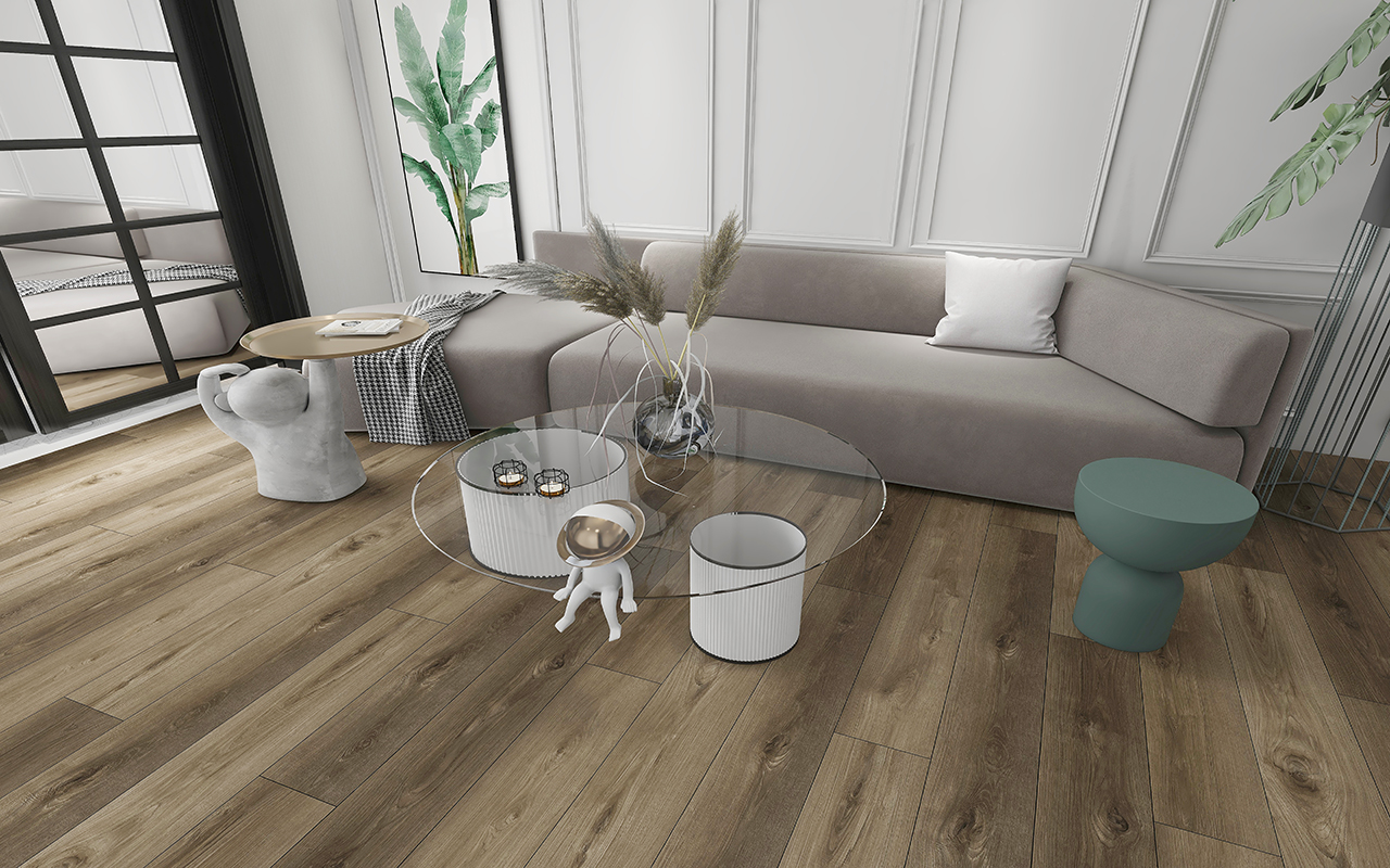 BORUI 8842L HICKORY PVC DECOR FILM FOR SPC/LVT/WPC FLOORING-EXHIBITION