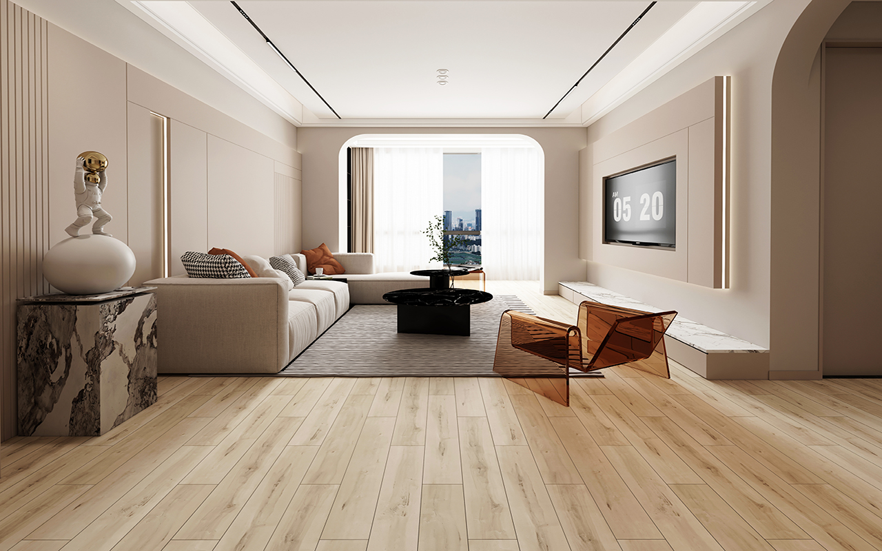 BORUI 8863L ROTTERDAM MAPLE PVC DECOR FILM FOR SPC/LVT/WPC FLOORING-EXHIBITION