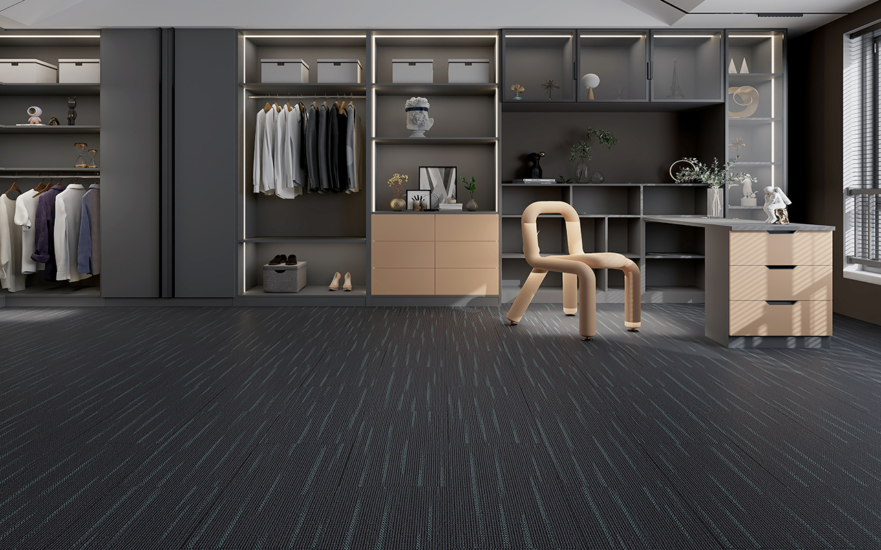BORUI 68032L BRAGA CARPET PVC DECOR FILM FOR SPC/LVT/WPC FLOORING-EXHIBITION