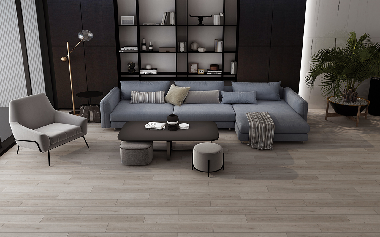BORUI 88104L OAK PVC DECOR FILM FOR SPC/LVT/WPC FLOORING-EXHIBITION